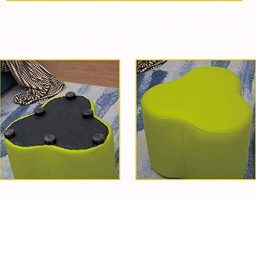 Repose-pieds en cuir fleur tabouret de canapé multifonctions rouge
