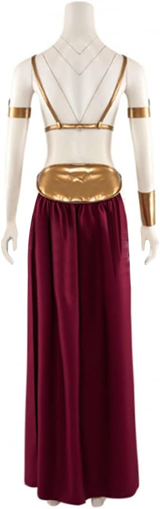 RoleplayCos Princess Slave Leia Costume Dress Leia Gold Bikini Costume Women's Sexy Lingerie Arabia Belly Dancer Costume
