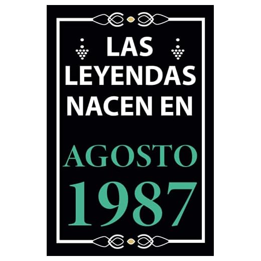 Las leyendas nacen en Agosto 1987: Regalo de cumpleaños perfecto para hombre y mujer de 34 años I Cita positiva , humor I Cuaderno , diario , libro de ... I Idea original para el 34 cumpleaños