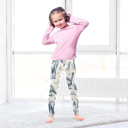 Toddler Girls Leggings Printed Yoga Pants Leggings A Hand-Drawn Dinosaurs for Kids4