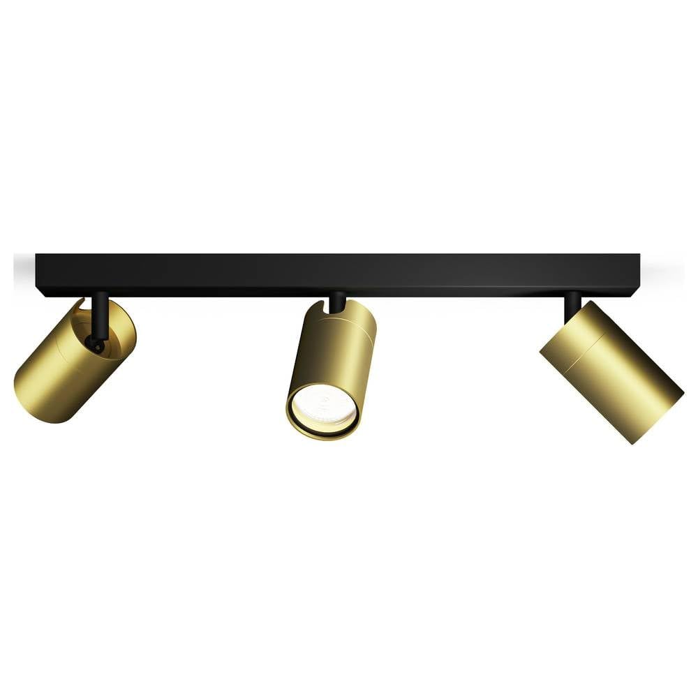 PHILIPS Idris 3-Head spot, GU10 lamp not Included, Brass, IP44, Water-Resistant, Gold - Image 2