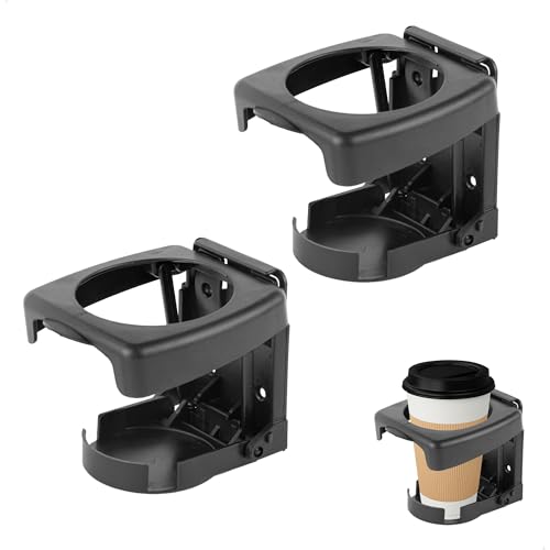 Porta per Tazze da Appendere, Portabicchieri Plastica, Porta Tazzine da Caffè, Portabicchieri Pieghevole con Due Modalità di Installazione, Adatto a Bicchieri di Varie Dimensioni, set da Due