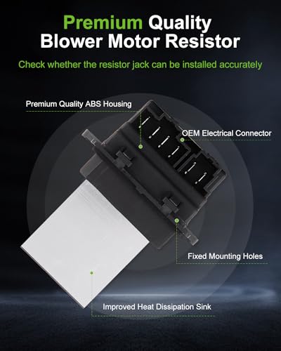Image of SCITOO HVAC Blower Motor Resistor Fit for Chrysler Pacifica /Town Country /Voyager, for Dodge Caravan /Durango /Grand Caravan /Nitro, for Jeep Commander /Liberty RU-399 Air Conditioning Regulator