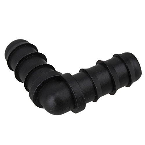 BQLZR Sistema de riego por goteo 15.5mm Accesorios de goteo de agua surtidos Conector de codo de púas Paquete de 20