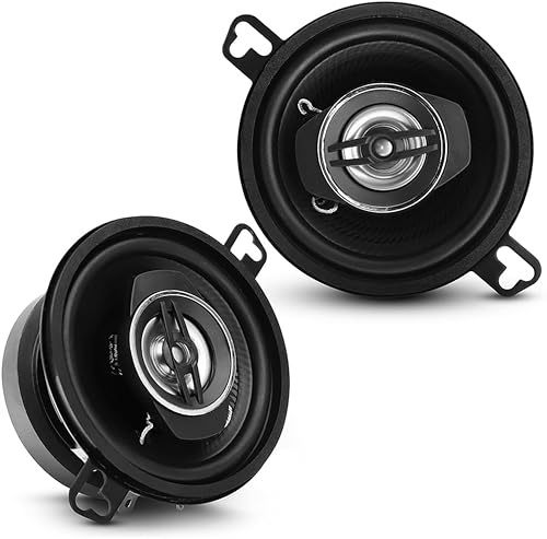 Pyle Par de Altavoces coaxiales Coche, 2 vias, Parlantes para Auto, Estereo 120W 6.5”, para Puertas del vehiculo/Panel Lateral, Universales, Color Negro
