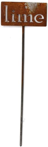 Miniatura 2 de Marcadores de jardín de metal clásicos de 19 pulgadas de alto (lima, naturalmente oxidado)