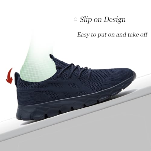 Image of DLWKIPV Mens Running Shoes Sneakers Non Slip Slip On Tennis Lightweight Athletic Cushioned Comfort for Walking Gym Fitness & Daily Training Leisure Sports