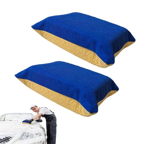 Éponge Anti Buée Voiture, 2 pièces nettoyant et désembueur de Pare-Brise, Outil de Nettoyage de fenêtre Automatique sans Rayures pour miroirs, Verre