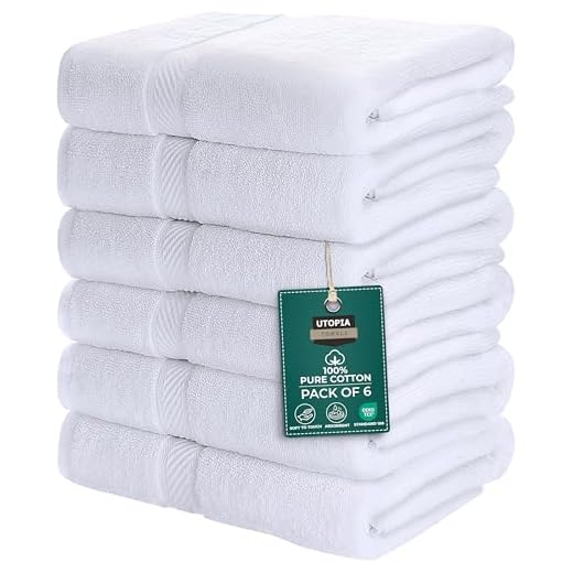Utopia Towels 6 Pack Medium Bath Towels