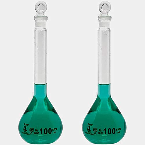 Karter Scientific 213W5 100Ml Volumetric Flask, 3.3 Boro Glass thumb #1
