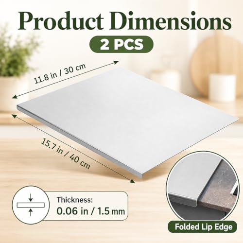 2 Tablas de Cortar Rectangulares de Acero Inoxidable miniatura 2