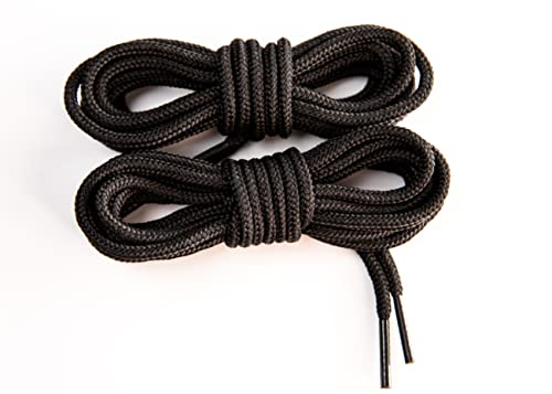 Obenauf's Heavy Duty Boot Laces 54" - Industrial Strength Black Waxed Round Laces, Tightly Woven Fibers, Repels Moisture & Lasts Longer, Resistant To Water, Rot, Heat, & Chemicals #TOP3