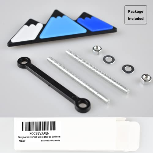 Image of Boigoo 3-Color Stripe Grille Emblem Badge Sticker Blue /White /Pale Blue