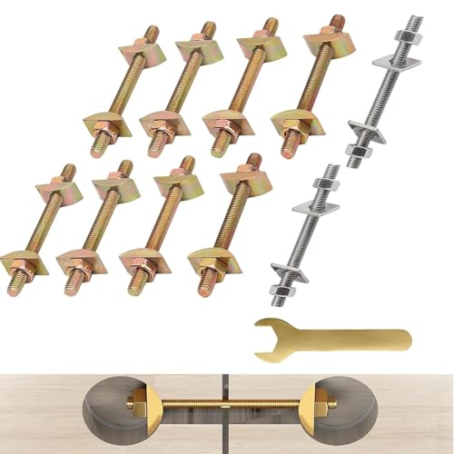 Kit de 12 conectores de encimera, conectores de fijación de muebles, sujetadores de mesa, conector abatible para unir encimeras, bloques de carnicero, perno de tracción