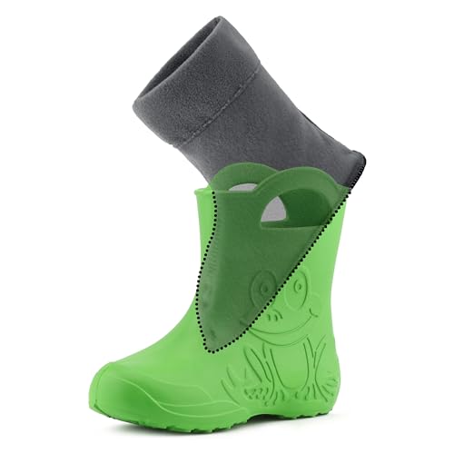 Ladeheid Kinder Wärmende Stiefelsocken für Gummistiefel LA-CA-01 LA-CA-03 LA-CA-04 (Dunkelgrau, 24/25)
