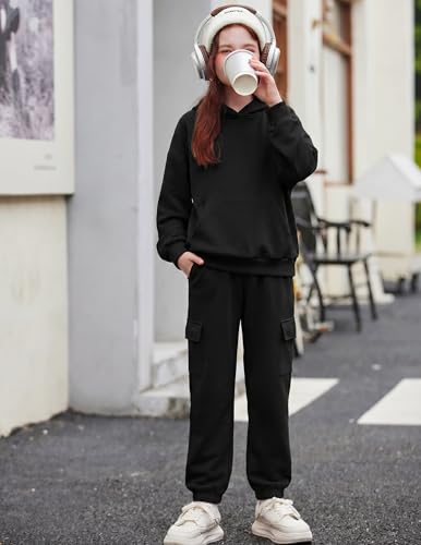 Image of Arshiner 2 Pieces Girls Outfits Fall Sweatsuits Sweatshirts and Sweatpants