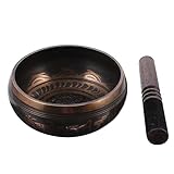 POPETPOP Tibetische Klangschale Mit Holzstab Für Meditation Yoga Buddhismus-zubehör Klangschale Holzstab Buddhistisches Schalenset Meditationsschale Buddhismus-zubehör