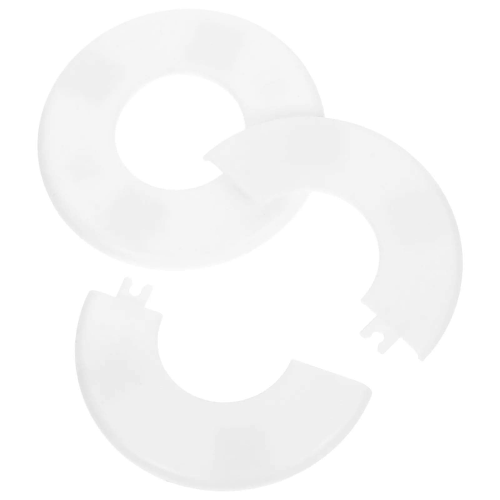 Decoration Split Flange 2Pcs Split Flange Plate White Pipe Cover Decoration for Inground Pool Handrail Covers Plumbing for Industrial Pipes