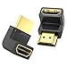 Produktbild 8K HDMI 2.1 Winkel Adapter 2 Stück, 90 und 270 Grad HDMI Abgewinkelt Stecker mit 8K@60Hz 4K@120Hz 144Hz 2K@240Hz, HDR, VRR, Dolby, eARC, HDCP 2.3 für PC, PS5, Apple TV, Projektor, Fernseher, Soundbar