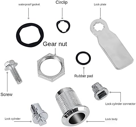 Door Lock Barrel,Cylinder hasp Lock, Cabinet Lock Universal Cam Cylinder Locks Door Cabinet Mailbox Drawer Locker Zinc Alloy Security Lock with Key Furniture Hardware Accessorie