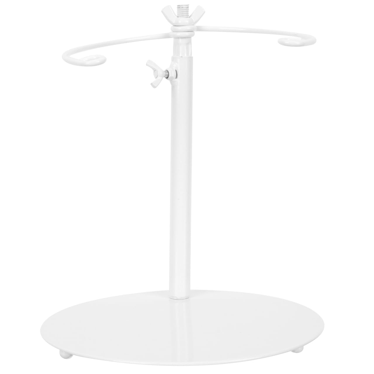 Angoily Adjustable Bouquet Holder Iron Desktop Stand - 19.5X23cm White Detachable Flower Arrangement Stabilizer - Heavy Duty Tabletop Display Support for Fresh Artificial Flowers Weddings and Florists