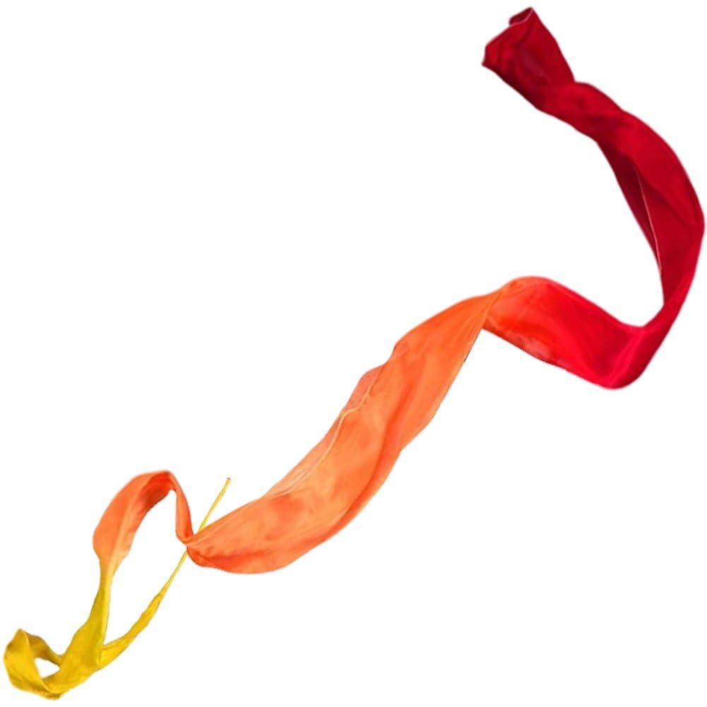 Baokuan Handheld Satin Ribbon Wand, Gradient Flowing Streamer, Dance Performance Prop for Gymnastics Cheerleading, Soft Silk Ribbon