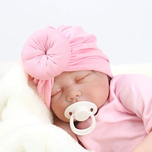 image for DRESHOW BQUBO 5 Pieces Baby Turban Hats Turban Bun Knot Baby Infant Be