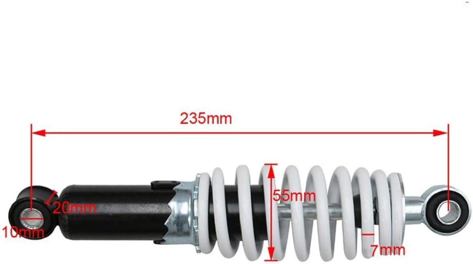 2 Pack 235mm 9" Rear Shock, 350lbs Shock Absorber Suspension Springs for Go Kart ATV Quad Buggy Dirt Pit Bike Mini Pocket Trail Bike CRF/XF Taotao Coolster Kazuma 50cc 70cc 110cc