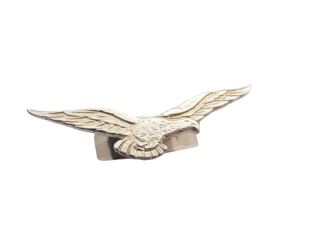 Bague brevet pilote en argent 925 écusson insigne de l'armée de l'air