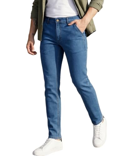 Image of Men's Slim Fit Solid Jeans Stretchable