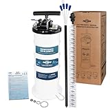 FIRSTINFO 2nd Generation Pneumatic/Manual 6.5 Liter Oil/Fluid Changer Vacuum Extractor Pump w/Hose Storage + 3.5 x 4.5 mm Engine Oil Hose + Dust Cover