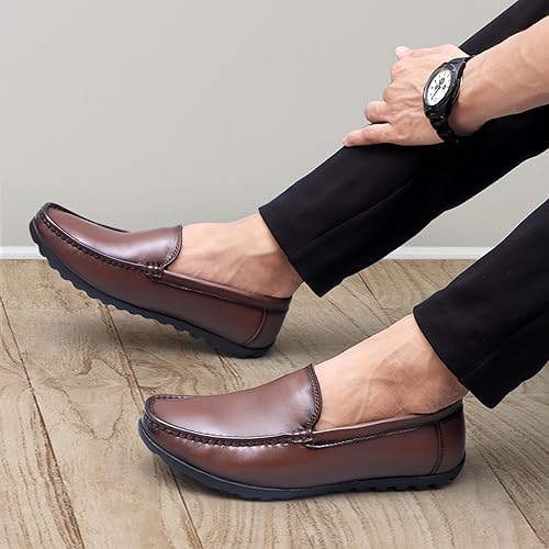 Image of ARAMISH Genuine Leather Loafers Shoes for Men