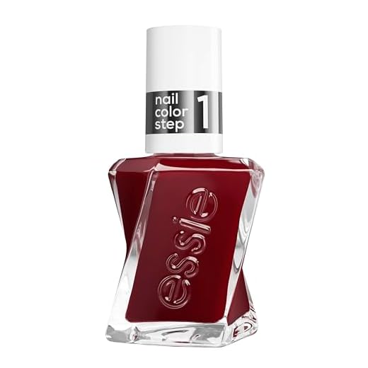 Gel by Essie Nagellack, langanhaltender Nagellack mit glänzendem Finish, Professionelle Nagellackfarbe, ohne UV-Licht & bis zu 15 Tage Halt, Gel by essie, Farbe: Nr. 360 spiked with style, Dunkelrot