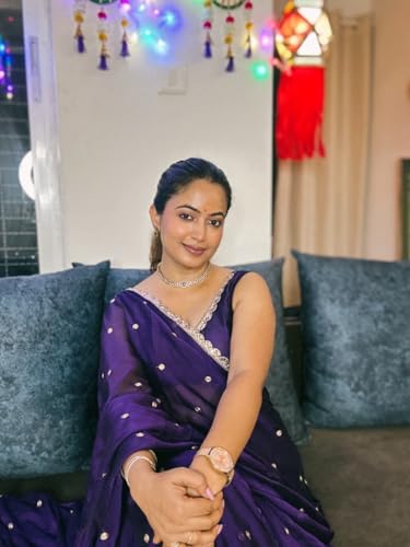 Image of NoseQueen Women Beautiful Soft Silk Designer Saree with blouse