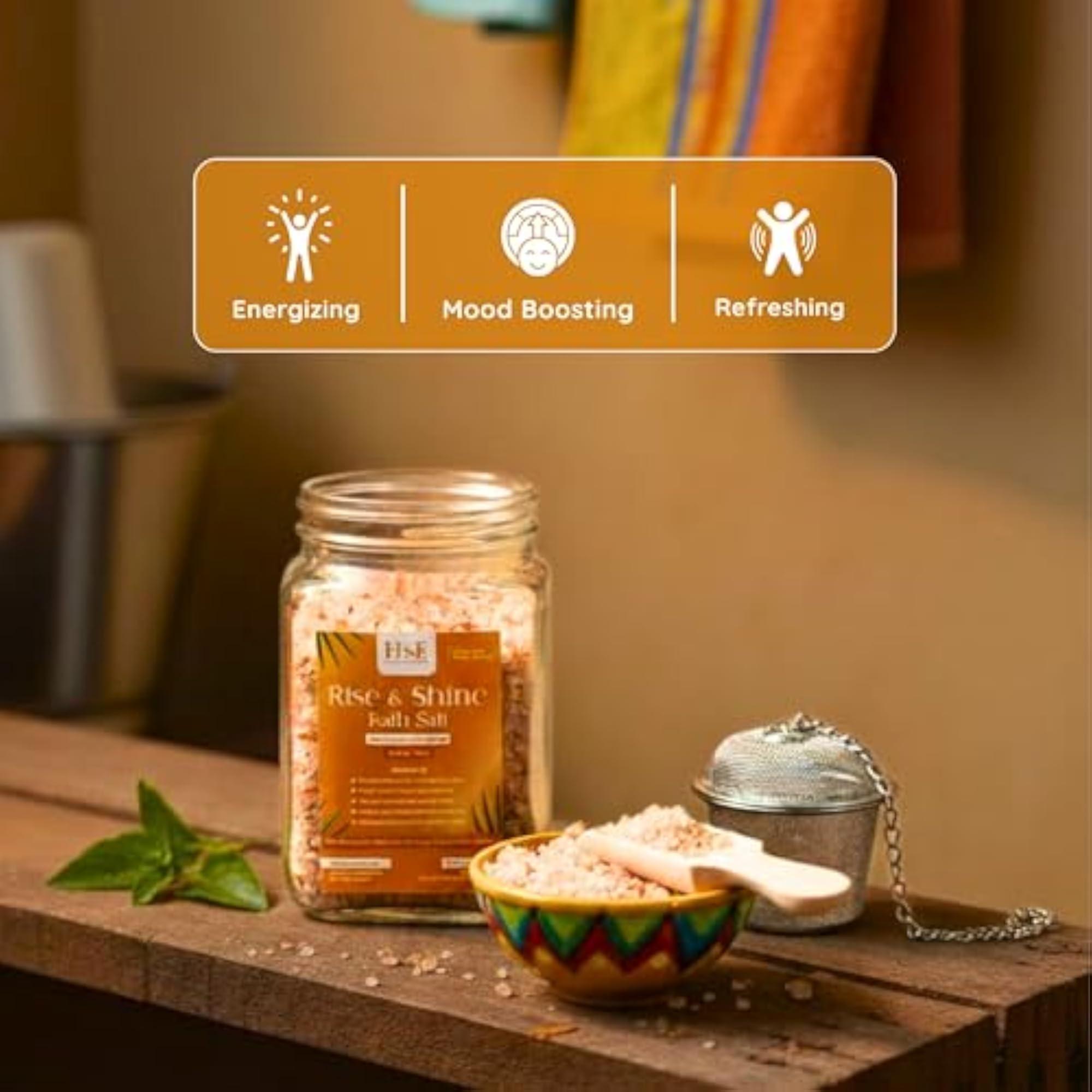 Bath Salt Rise and Shine Blend, Herbal Bath Salt, 250g