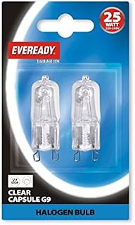 Eveready 25w Clear Capsule G9 Halogen Lamp Bulb - Twin Pack 