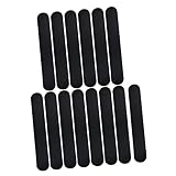 BESTYASH 30Pcs Hat Sweat Pads Ergonomic Adhesive Sweat Absorbent Liners for Caps Comfortable and Portable for Stains for Outdoor and Travel Use Black