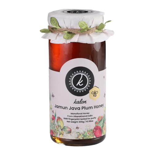 Image of KALON 100% Natural Jamun Java Plum Honey | NMR Tested | No Added Sugar and Preservatives | Sweet & Fruity Flavour - 300 gm