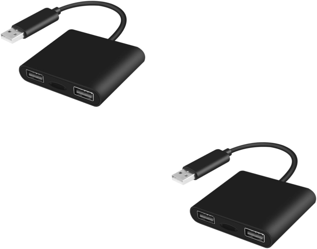 Hemoton 2pcs Game Controller Converter USB Hub Adapter Slim Sensitivity No Lag Material Convenient Keyboard and Mouse Control