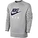 Price comparison product image Nike Men's Aw77 Flc Crew-Air Heritag Long Sleeve Top - Dark Grey Heather/Obsidian, Medium
