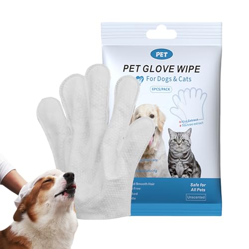 Guantes de limpieza para perros, guantes de limpieza de piel, toallitas de lavado de pelo, suministros de cuidado de mascotas para ducha, baño, viajes, spa, aseo y apartamento, hogar y exteriores
