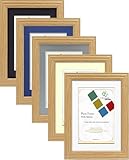 FRAME EAZY Oak 9x7 Photo Frame with 7x5 White Mount - Antique Style Picture Frame With Safe Perspex Front - Frame 9" x 7" For Picture Size 7" x 5" - Image 7
