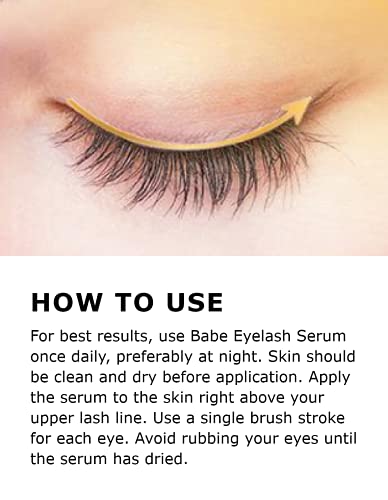 Babe Original Lash Serum - Fuller & Longer Looking Eyelashes, Advanced Lash Enhancing Treatment for Natural Lashes, Extensions & Eyebrows, Vegan & Cruelty-Free