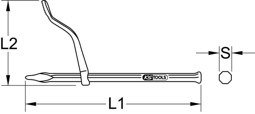 KS Tools 156.0569 Chiodo fermarighe,300mm,quadro