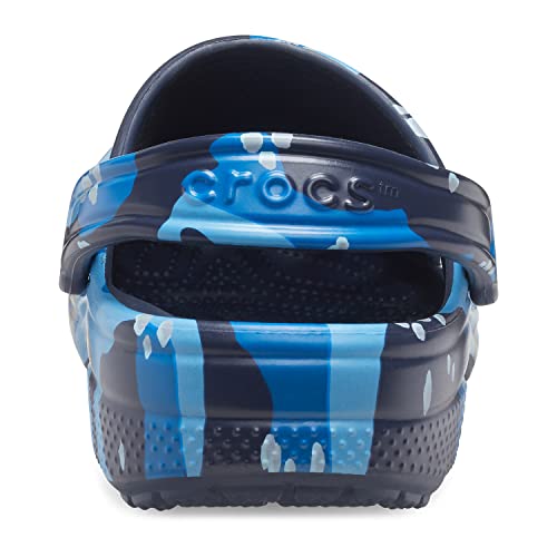 Sandália Classic Printed Camo, Crocs, Adulto Unissex, Navy/Multi, 44