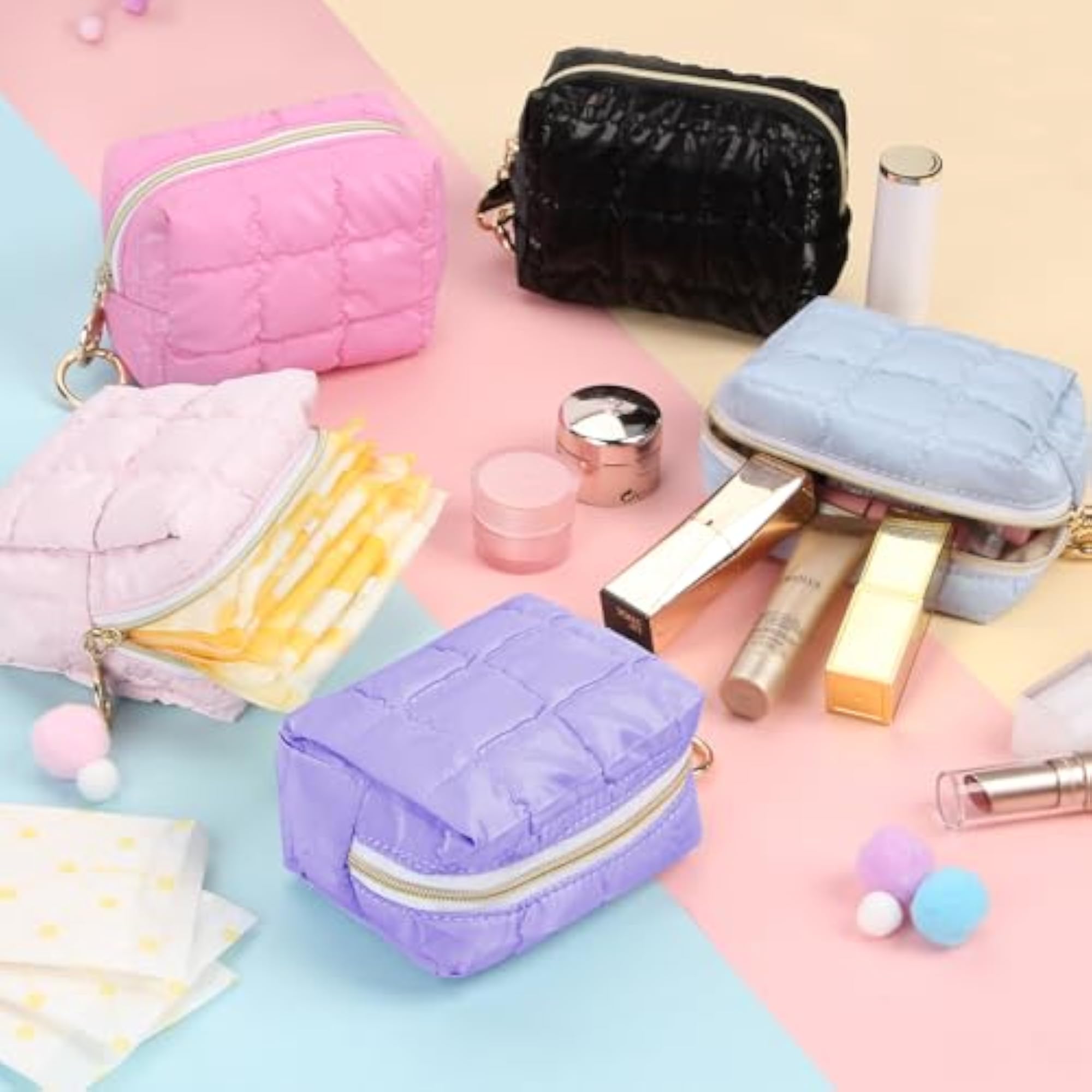 Small Makeup Bags for Purse, Mini Travel Toiletry Pouch