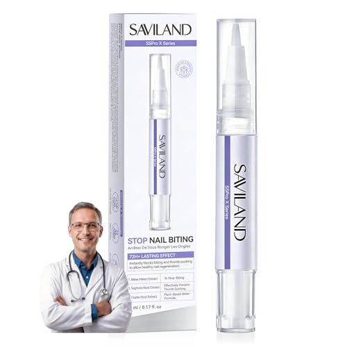 SAVILAND Nail Biting Prevention Extreme Bitter Repair for Kids Adults 15ml