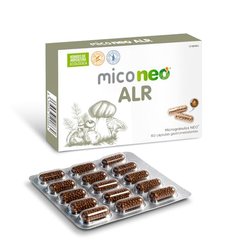 MICO NEO | ALR | 60 Cápsulas | Ayuda contra los Síntomas de Alergias Estacionales | Reduce la Tos | A Base de Sol de Oro, Reishi, Champiñón del Sol, Melena de León y Camu Camu
