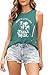 MYHALF Nursing Tank Tops Women Friendly Zip Sleeveless Breastfeeding Shirts Mama's Dairy Farm Print Maternity Clothes Green