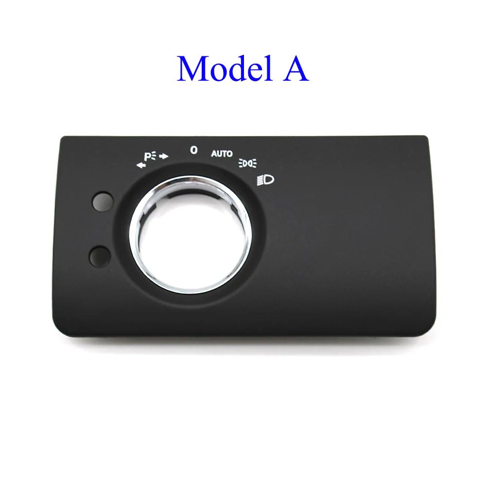 Compatible with Mercedes Benz ML GL W164, Front Headlight Control Switch Button Cover, Interior Headlamp Head Light Switch Panel Trim Accessories Replacement (Model A)